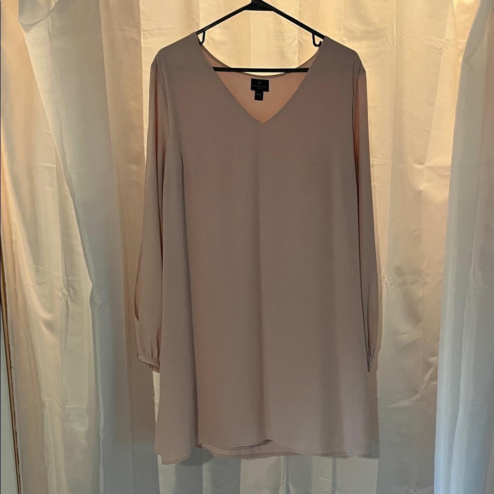 Worthington Long Sleeve Dress in Soft Beige